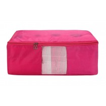 Rose Red Blanket Storage Bag with See-Through Front Window