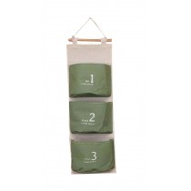 Durable Green Wall Hanging Storage Bag for Bedroom/Kitchen/Bathroom