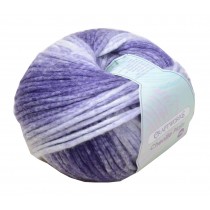 Purple and White Knitting Yarn