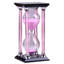 Hourglass Sand Timers Vintage Office Kitchen Decor (30 Minutes , Pink Sand )