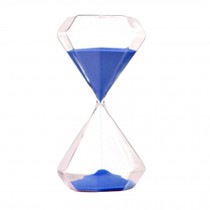 5 Minutes Transparent Glass Hourglass Sand Timer with Blue Sand