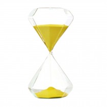5 Minutes Transparent Glass Hourglass Sand Timer with Yellow Sand