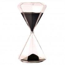 5 Minutes Transparent Glass Hourglass Sand Timer with Black Sand