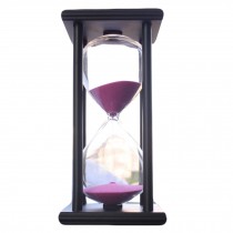 Hourglass Sand Timers 60 min, Pink Sand and Black Frame