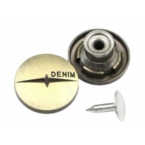 Set of 10 Diameter 0.7 Inch Metal Jeans Buttons