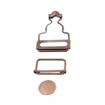 Set of 2 Useful Women Copper Overalls Buttons 3.2 CM Sewing Accessory
