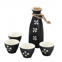 5 PC Ceramic Sake set Japanese Porcelain Sake Cups C