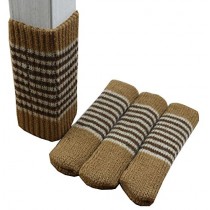 Stripe Pattern Pack of 24 Knitted Chair Leg Socks