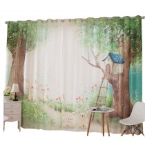 [Cute Rabbit] Kids Bedroom Window Treatment Curtain/Drapery One Panel