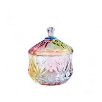 Storage Jar Small Debris Collection Tank Colorful Glass Candy Box