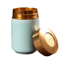 Unusual Tea Coffee Sugar Ceramic Jars with Metal Lids, Perfect Storage Solution