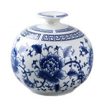 Chinese Retro Blue and White Porcelain Storage Jars Tea Tins Good Ornaments