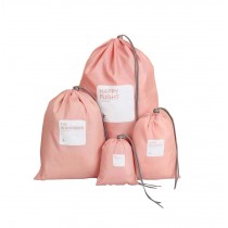 A Set of Pink Travel Storage Bags Unique Dacron Classify Bags
