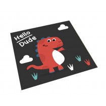 Square Cute Cartoon Children's Rugs, Black little dinosaur