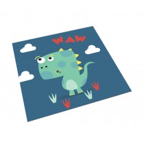 Square Cute Cartoon Children's Rugs,  blue little dinosaur