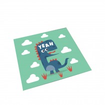 Square Cute Cartoon Children's Rugs,Long-necked dinosaur