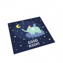 Square Cute Cartoon Children's Rugs,Good night baby elephant