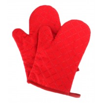 Pot Holder Oven Mitts Gloves - Red