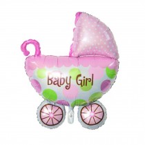 Baby Birthday Decorations Balloons Baby Carriage Shape Foil Balloons  2Pcs