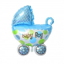 Baby Birthday Decorations Balloons Baby Carriage Shape Foil Balloons  Blue 2Pcs