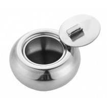 Stainless Steel Modern Tabletop Ashtray with Lid