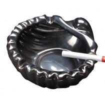 Black Tabletop Ashtray for Indoor or Outdoor Use