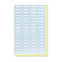 70 Sheets Self-adhesive Name Label Stickers - Blue Edge