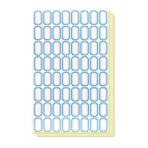 Self-Adhesive Labels Stickers 2.7*1.5 cm Blue Edge 64 per Sheet
