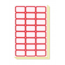 70 Sheets Red Edge Essential Bottle Stickers Labels