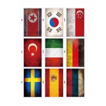 Classic National Flags Laptop/Phone/Case Sticker A4 Size