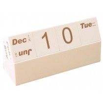 Plastic Block Perpetual Calendar Desk Accessory