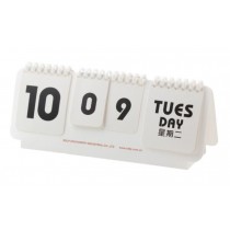White Desktop Permanent Calendar