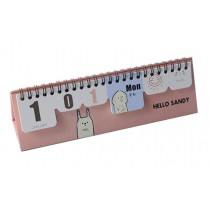 Pink Cartoon Style Perpetual Calendar Office Decor