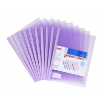 Purple A4 Size Paper Report Covers 10pcs Sliding Bar File Folder