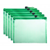 Green File Folder Pouch Organizer 5pcs Document Pouchs
