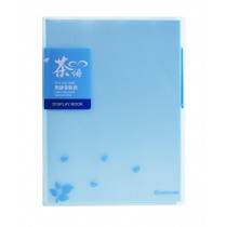 Blue 20 Pockets Plastic Music Sheet File Folder Document Holder