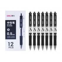 0.5mm Black Ink Rollerball Pens Set of 12 for Office/School/Home