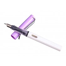 Purple and White Pen Body School and Office Fountain Pens