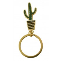 Metal Plants Series Key Chain Elegant Cactus Key Ring