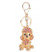 Cute Dog Rhinestone Keychain Bag Charm Key Chain
