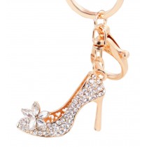 Elegant Rhinestone Key Chain High-heeled Shoes Style Keyring
