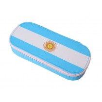 Zipper Canvas Pencil Case Pouch - Argentinean Flag Pattern