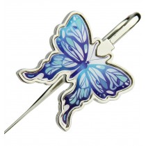 Metal Blue Butterfly Hook Bookmark Page Marker