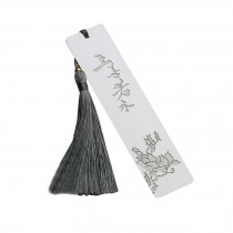 Metal Bookmark with Tassel Handmade Natural Silver Bookmark