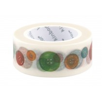 Button Pattern Washi Masking Tape, Decorative DIY Tape Washi Tape