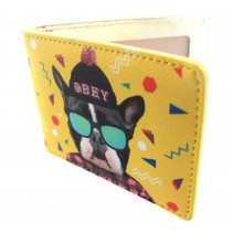 Men Womens PU Leather Driving License Cover Certificate Card Holder