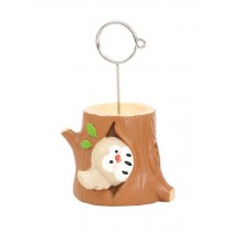 Resin Cute Owl Note Clips Stand Photo Holder Stand