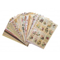 24 Sheets Scrapbook Decoration Stickers Notebook Stickers