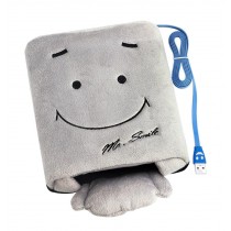 Hand Warmer USB Mouse Pad Smile Face Grey