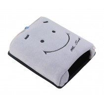 USB Hand Warming Heating Mouse Pad Smile Grey
